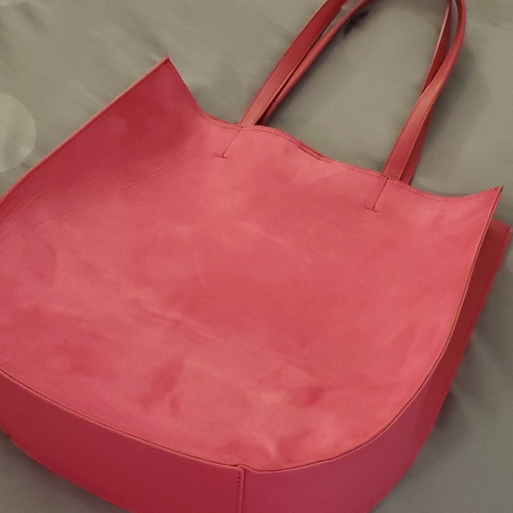 Pink Suede Tote